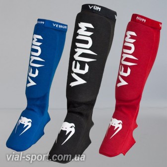 Захист гомілки і голеностопа Venum Kontact shinguards-Cotton